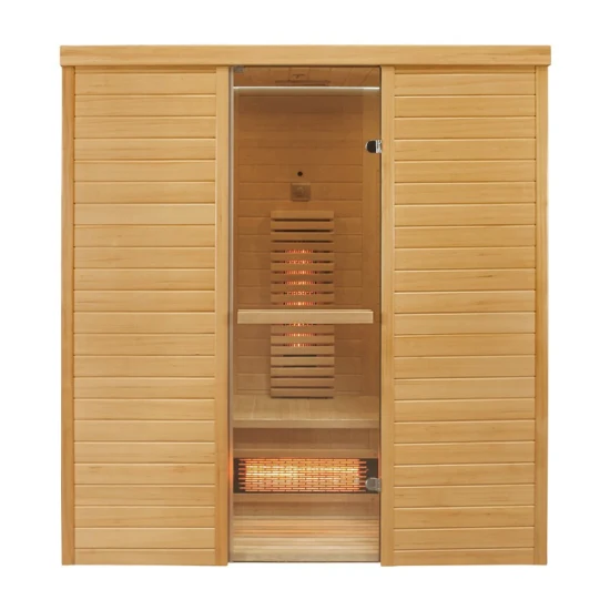 Vollspektrum-Infrarot-Sauna für den Innenbereich aus Hemlockholz